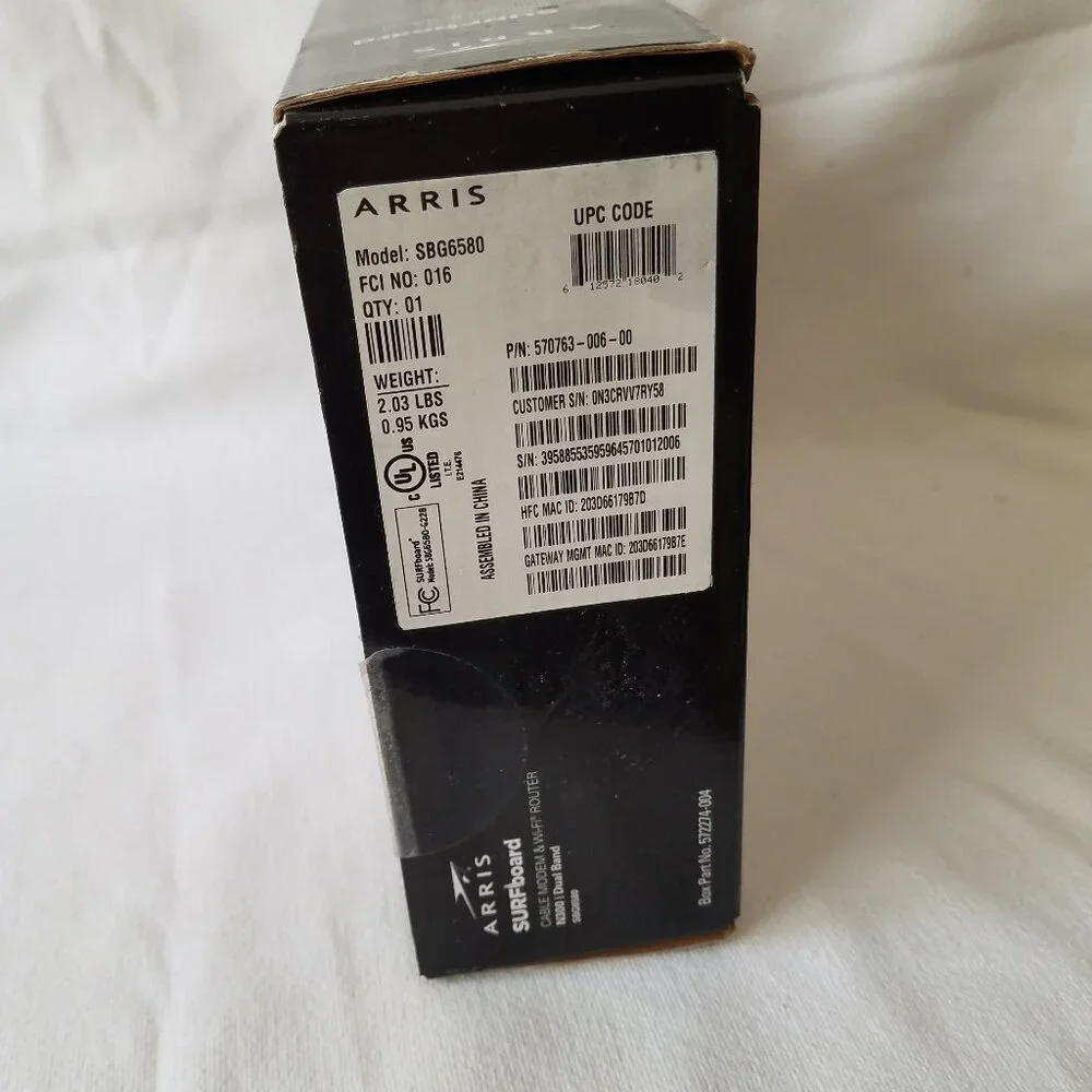 Arris Surfboard SBG6580 DOCSIS 3.0 Wireless Cable Modem Router Gateway ~ Tested - Picture 6 of 11